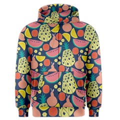 Fruit Pineapple Watermelon Orange Tomato Fruits Men s Zipper Hoodie by Mariart