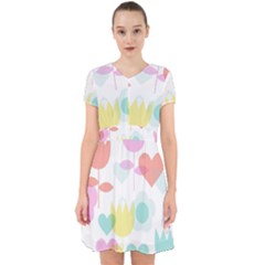 Tulip Lotus Sunflower Flower Floral Staer Love Pink Red Blue Green Adorable In Chiffon Dress by Mariart