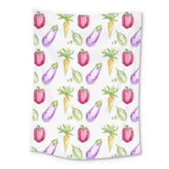 Vegetable Pattern Carrot Medium Tapestry by Mariart