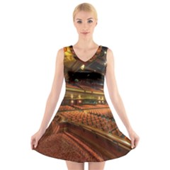 Florida State University V-neck Sleeveless Skater Dress by BangZart