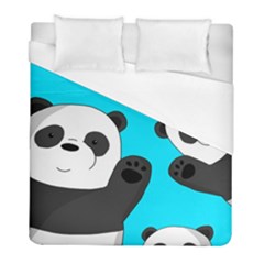 Cute Pandas Duvet Cover (full/ Double Size) by Valentinaart