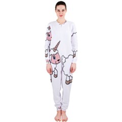 Unicorn Sheep Onepiece Jumpsuit (ladies)  by Valentinaart