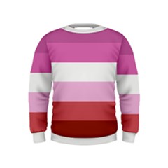 Lesbian Pride Flag Kids  Sweatshirt by Valentinaart