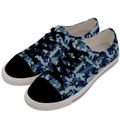 Navy Camouflage Men s Low Top Canvas Sneakers by sifis