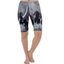 Awesome Wild Black Horses Running In The Night Cropped Leggings  View1