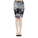 Awesome Wild Black Horses Running In The Night Midi Wrap Pencil Skirt View1