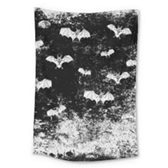 Vintage Halloween Bat Pattern Large Tapestry by Valentinaart