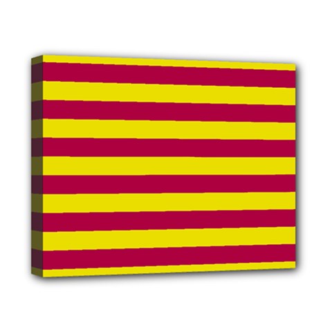 Red & Yellow Stripesi Canvas 10  X 8  by norastpatrick