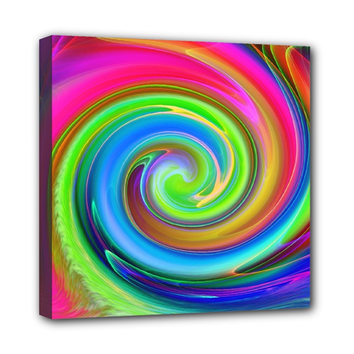 Rainbow Twist Mini Canvas 8  x 8 