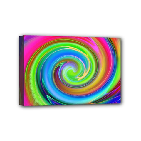 Rainbow Twist Mini Canvas 6  X 4  by norastpatrick