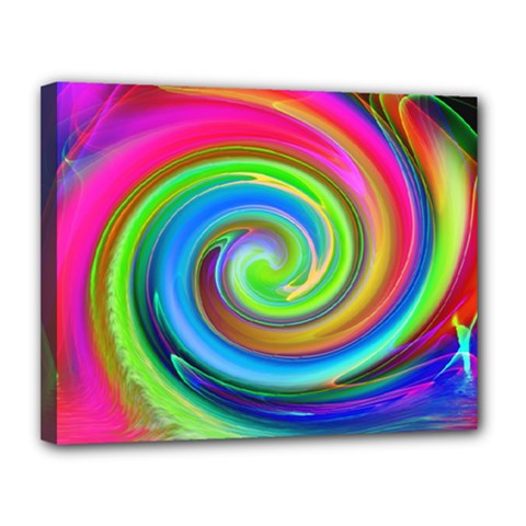 Rainbow Twist Canvas 14  X 11  by norastpatrick