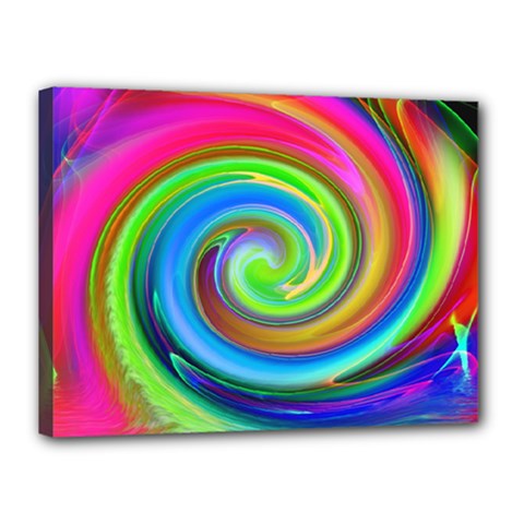 Rainbow Twist Canvas 16  X 12  by norastpatrick