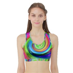 Rainbow Twist Sports Bra With Border by norastpatrick