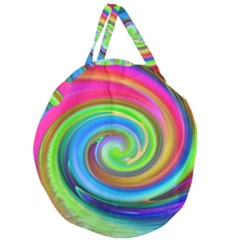 Rainbow Twist Giant Round Zipper Tote by norastpatrick