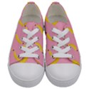 Banana Fruit Yellow Pink Kids  Low Top Canvas Sneakers View1