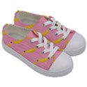 Banana Fruit Yellow Pink Kids  Low Top Canvas Sneakers View3