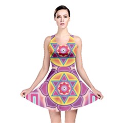 Kali Yantra Inverted Rainbow Reversible Skater Dress by Mariart