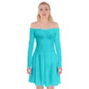 Line Blue Off Shoulder Skater Dress View1