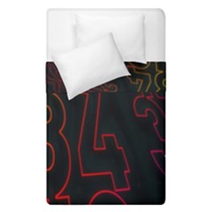 Neon Number Duvet Cover Double Side (single Size) by Mariart