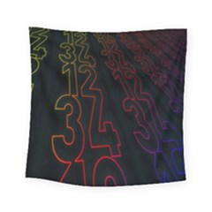 Neon Number Square Tapestry (small) by Mariart