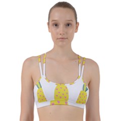 Pineapple Fruite Yellow Triangle Pink Line Them Up Sports Bra by Mariart