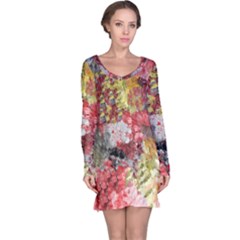 Garden Abstract Long Sleeve Nightdress by digitaldivadesigns