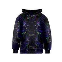 Seamless 3d Animation Digital Futuristic Tunnel Path Color Changing Geometric Electrical Line Zoomin Kids  Pullover Hoodie by Mariart