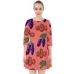 Vegetable Carrot Tomato Pumpkin Eggplant Smock Dress by Mariart