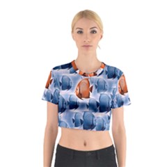 Swim Fish Cotton Crop Top by Mariart