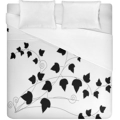 Black Leaf Duvet Cover (king Size) by Mariart