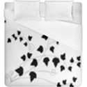 Black Leaf Duvet Cover (King Size) View1