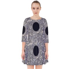 Black Hole Blue Space Galaxy Star Light Smock Dress by Mariart