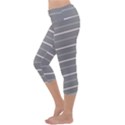 Horizontal Line Grey Pink Capri Yoga Leggings View2