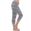 Horizontal Line Grey Pink Capri Yoga Leggings View3