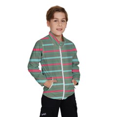 Horizontal Line Red Green Wind Breaker (kids) by Mariart