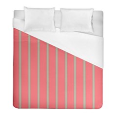 Line Red Grey Vertical Duvet Cover (full/ Double Size) by Mariart