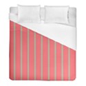 Line Red Grey Vertical Duvet Cover (Full/ Double Size) View1