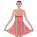 Line Red Grey Vertical Strapless Bra Top Dress View1