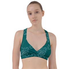 Leaf Green Blue Sexy Sweetheart Sports Bra by Mariart