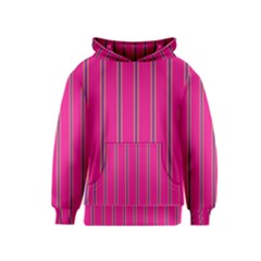 Pink Line Vertical Purple Yellow Fushia Kids  Pullover Hoodie by Mariart