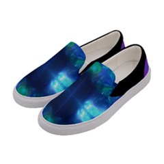 Sliding Blues Women s Canvas Slip Ons by saprillika