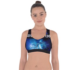 Black Star Trek Tee Cross String Back Sports Bra by GlamourG33k