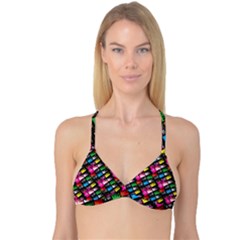 Pattern Colorfulcassettes Icreate Reversible Tri Bikini Top by iCreate