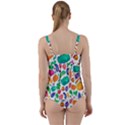 Pattern Autumn White Twist Front Tankini Set View2