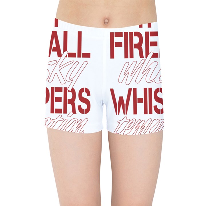 Fireball Whiskey Humor  Kids Sports Shorts