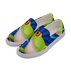 Tree Frog Bowling Women s Canvas Slip Ons by crcustomgifts