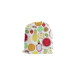 Mango Fruit Pieces Watermelon Dragon Passion Fruit Apple Strawberry Pineapple Melon Drawstring Pouches (xs)  by Mariart