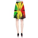 Marijuana Cannabis Rainbow Love Green Yellow Red Black A-Line Skirt View2