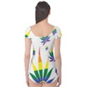 Marijuana Cannabis Rainbow Love Green Yellow Red White Leaf Boyleg Leotard  View2