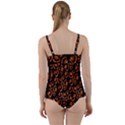 Pattern Halloween Jackolantern Twist Front Tankini Set View2